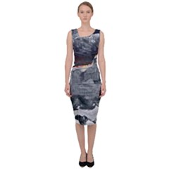 Mountains Scene Landscape Sleeveless Pencil Dress