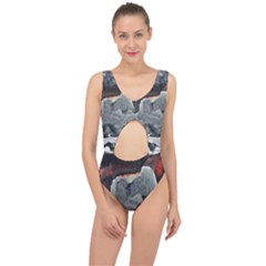 Mountains Scene Landscape Center Cut Out Swimsuit by Pakrebo