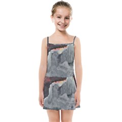 Mountains Scene Landscape Kids  Summer Sun Dress