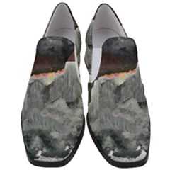 Mountains Scene Landscape Slip On Heel Loafers by Pakrebo