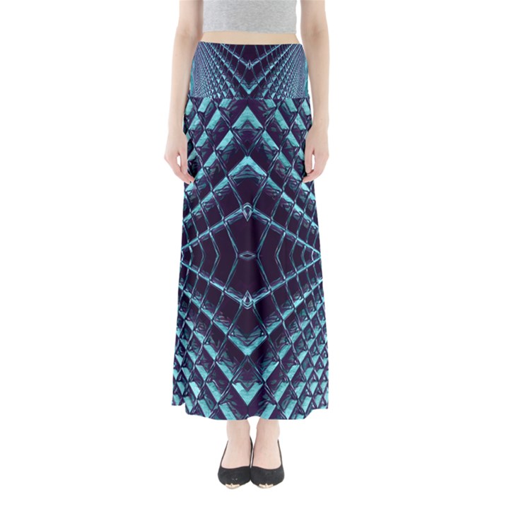 Sci Fi Texture Futuristic Design Full Length Maxi Skirt