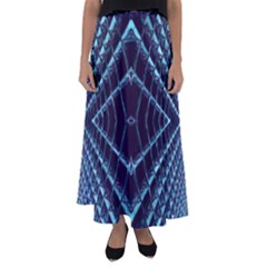 Sci Fi Texture Futuristic Design Flared Maxi Skirt by Pakrebo