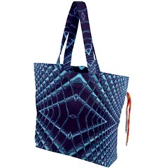 Sci Fi Texture Futuristic Design Drawstring Tote Bag by Pakrebo