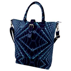 Sci Fi Texture Futuristic Design Buckle Top Tote Bag