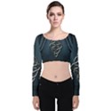 The Celtic Knot Velvet Long Sleeve Crop Top View1