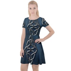 The Celtic Knot Cap Sleeve Velour Dress 