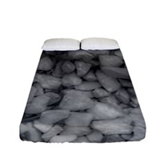 Soft Gray Stone Pattern Texture Design Fitted Sheet (full/ Double Size)