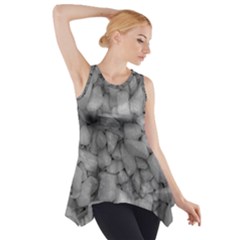 Soft Gray Stone Pattern Texture Design Side Drop Tank Tunic