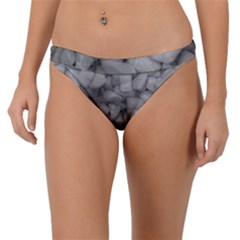 Soft Gray Stone Pattern Texture Design Band Bikini Bottom