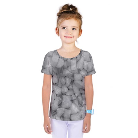 Soft Gray Stone Pattern Texture Design Kids  One Piece Tee by dflcprintsclothing