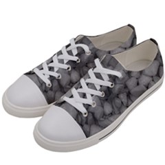 Soft Gray Stone Pattern Texture Design Women s Low Top Canvas Sneakers by dflcprintsclothing