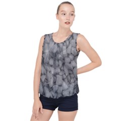 Soft Gray Stone Pattern Texture Design Bubble Hem Chiffon Tank Top by dflcprintsclothing