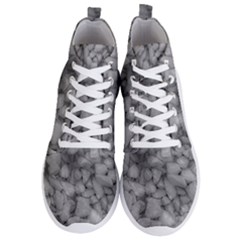 Soft Gray Stone Pattern Texture Design Men s Lightweight High Top Sneakers by dflcprintsclothing