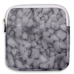 Soft Gray Stone Pattern Texture Design Mini Square Pouch