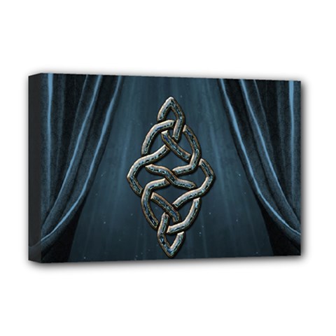 The Celtic Knot Deluxe Canvas 18  X 12  (stretched) by FantasyWorld7