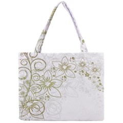 Flowers Background Leaf Leaves Mini Tote Bag by Mariart