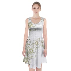 Flowers Background Leaf Leaves Racerback Midi Dress by Mariart