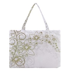 Flowers Background Leaf Leaves Medium Tote Bag by Mariart