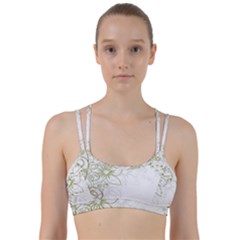 Flowers Background Leaf Leaves Line Them Up Sports Bra by Mariart