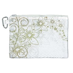 Flowers Background Leaf Leaves Canvas Cosmetic Bag (xl)