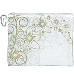 Flowers Background Leaf Leaves Canvas Cosmetic Bag (xxxl)