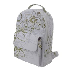 Flowers Background Leaf Leaves Flap Pocket Backpack (large)