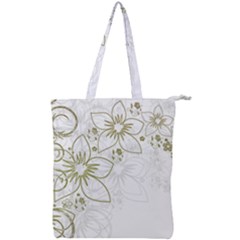 Flowers Background Leaf Leaves Double Zip Up Tote Bag by Mariart