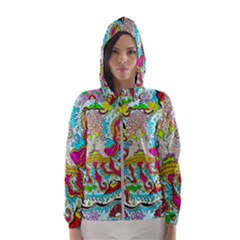 Supersonic Octopus Hooded Windbreaker (women) by chellerayartisans