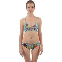 Supersonic Octopus Wrap Around Bikini Set by chellerayartisans