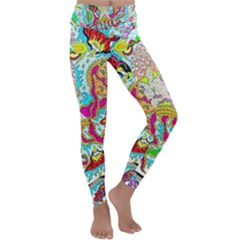 Supersonic Octopus Kids  Lightweight Velour Classic Yoga Leggings