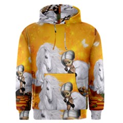 Wonderful Unicorn With Fairy Men s Pullover Hoodie by FantasyWorld7