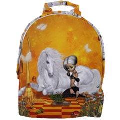 Wonderful Unicorn With Fairy Mini Full Print Backpack by FantasyWorld7