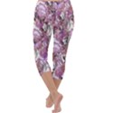 Romantic Pink Flowers Capri Yoga Leggings View4