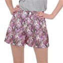 Romantic Pink Flowers Stretch Ripstop Shorts View1