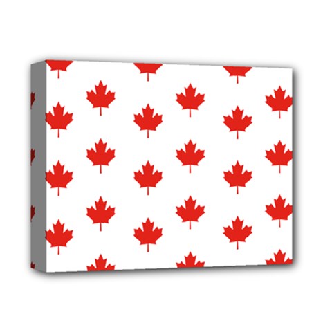 Maple Leaf Canada Emblem Country Deluxe Canvas 14  X 11  (stretched) by Mariart