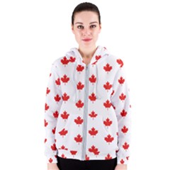 Maple Leaf Canada Emblem Country Women s Zipper Hoodie by Mariart