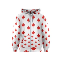 Maple Leaf Canada Emblem Country Kids  Zipper Hoodie by Mariart