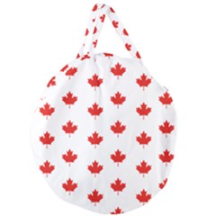 Maple Leaf Canada Emblem Country Giant Round Zipper Tote by Mariart