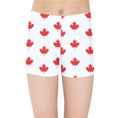 Maple Leaf Canada Emblem Country Kids  Sports Shorts by Mariart