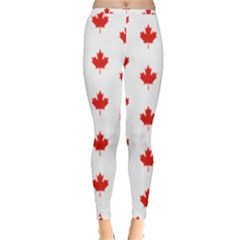 Maple Leaf Canada Emblem Country Inside Out Leggings