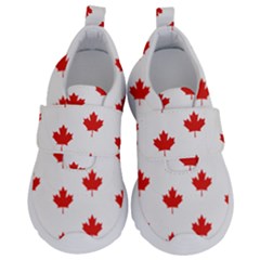 Maple Leaf Canada Emblem Country Kids  Velcro No Lace Shoes by Mariart