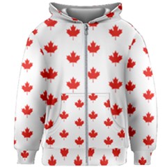 Maple Leaf Canada Emblem Country Kids  Zipper Hoodie Without Drawstring