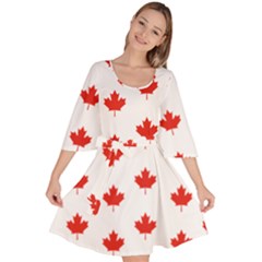 Maple Leaf Canada Emblem Country Velour Kimono Dress by Mariart