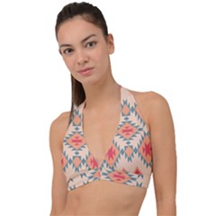 Tribal Signs 2       Halter Plunge Bikini Top