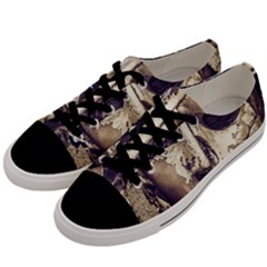 Creepy Photo Collage Artwork Men s Low Top Canvas Sneakers by dflcprintsclothing