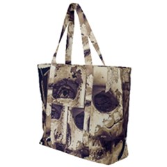 Creepy Photo Collage Artwork Zip Up Canvas Bag