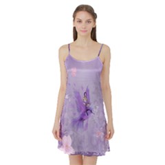 Fairy With Fantasy Bird Satin Night Slip by FantasyWorld7