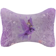 Fairy With Fantasy Bird Seat Head Rest Cushion by FantasyWorld7