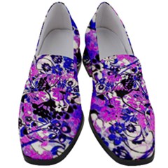 Floral Abstract Women s Chunky Heel Loafers by dressshop