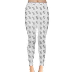 Leaves Plot Background Inside Out Leggings by Mariart